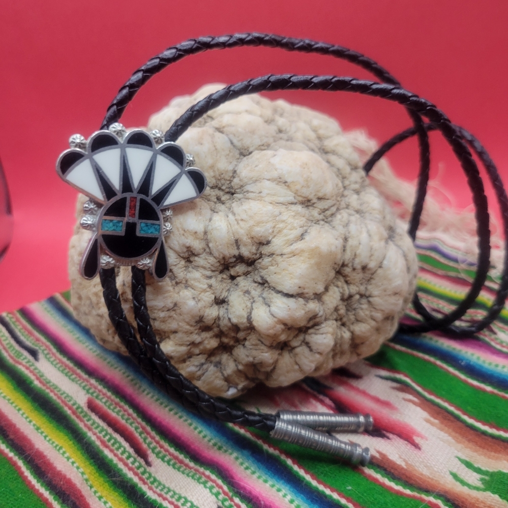 Zuni Sun God Native American Western Bolo